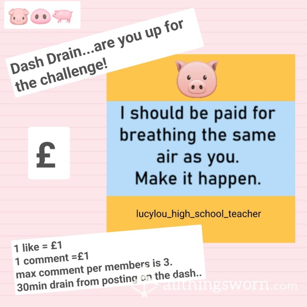 🐽DASHBOARD DRAIN 🐷 £££ ⏳️💰