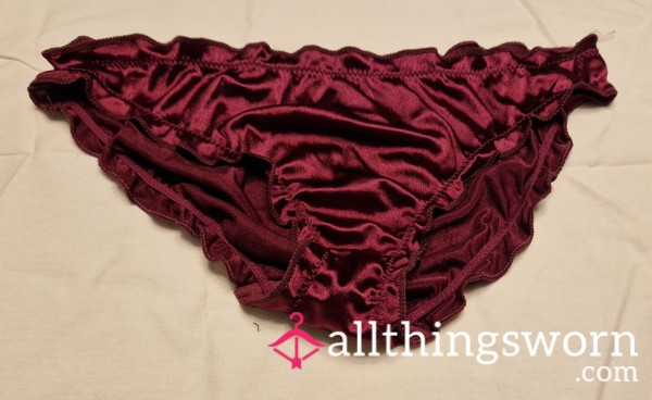 Deep Burgundy Satin Style Panties