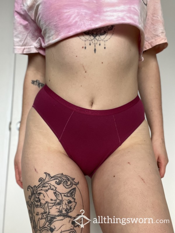 Deep Pink Cotton High Cut Panties