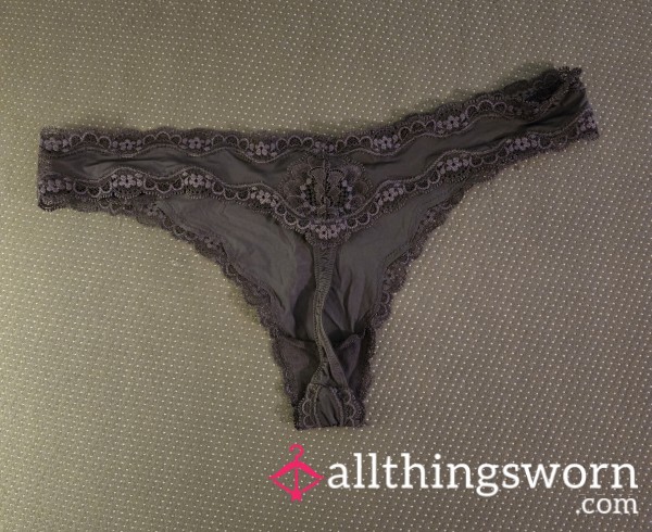 Deep Purple Thong Panties