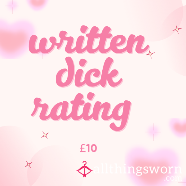 Descriptive D*ck Rating