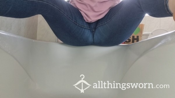 Desperate BBW P**'s Through Blue Skinny Jeans | 1min24s | KC Accepted | £5.00