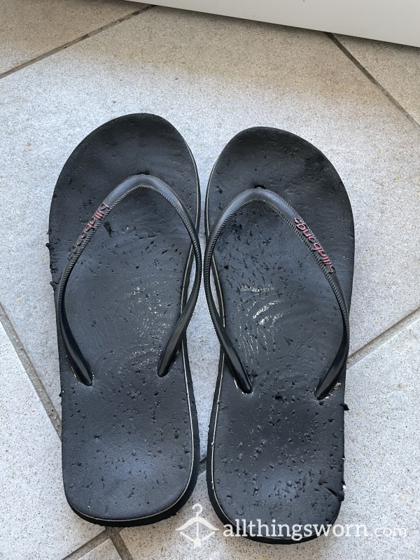 Destroyed Flip Flops Worn By Blondie Goddess