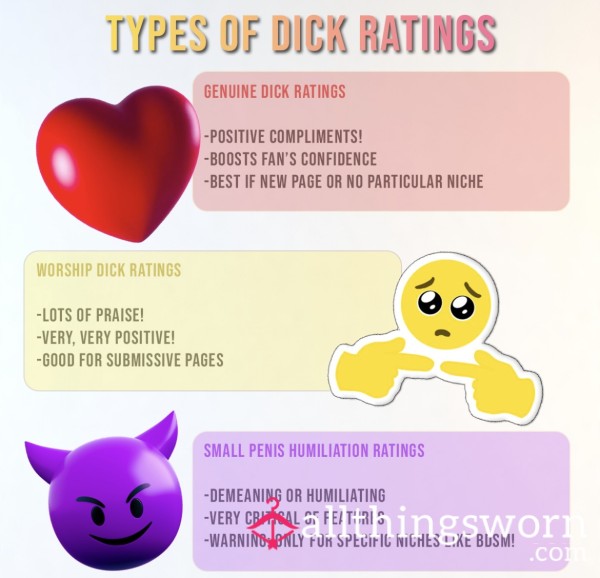 Detailed D*ck Ratings 💦