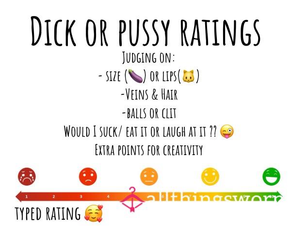 D*ck Or Pu**y Ratings 😜