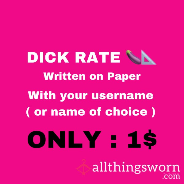 D*ck Rate For 1 $