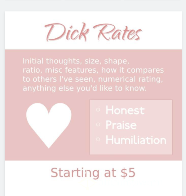 D*ck Rates