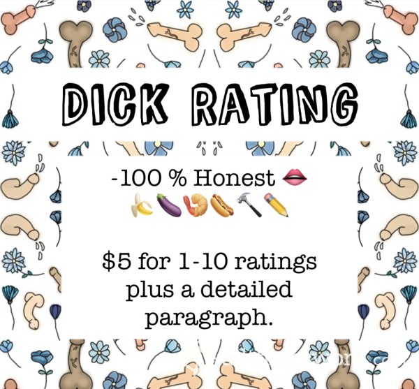 D*ck Rating! 100% Honest Rating! Show Me!