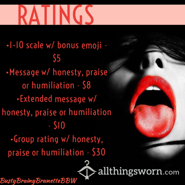 Ratings $5-$30