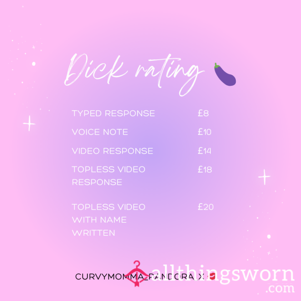 D*ck Rating Offers 🍆