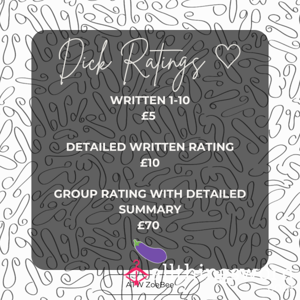 D*ck Ratings 🍆1️⃣-🔟📝👥