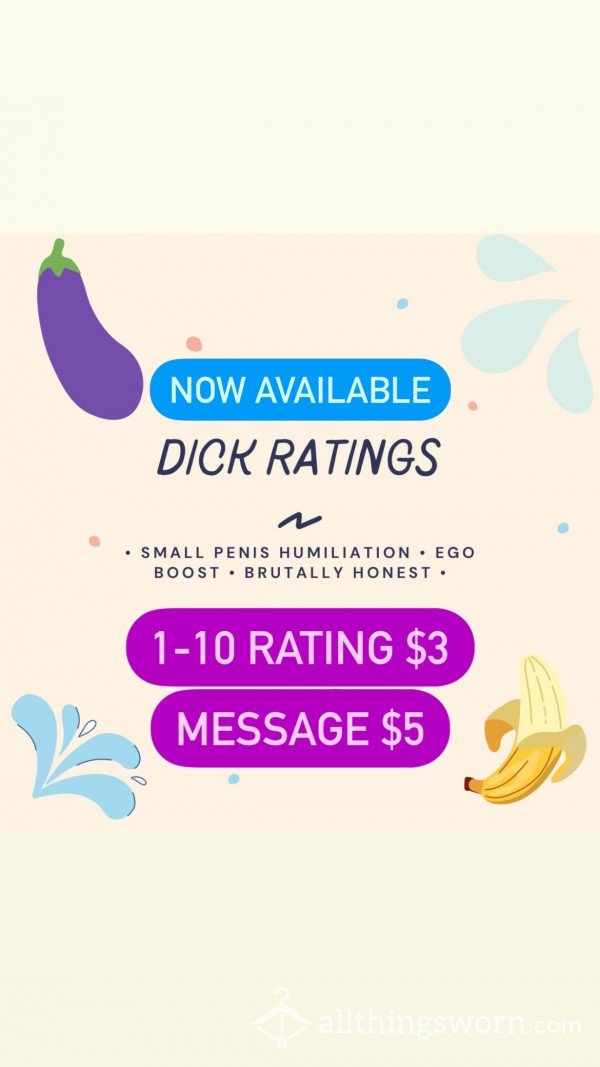 🍆 D*ck Ratings 😜