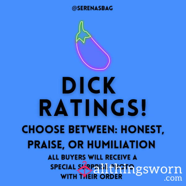 D*ck Ratings- 3 Categories To Choose From