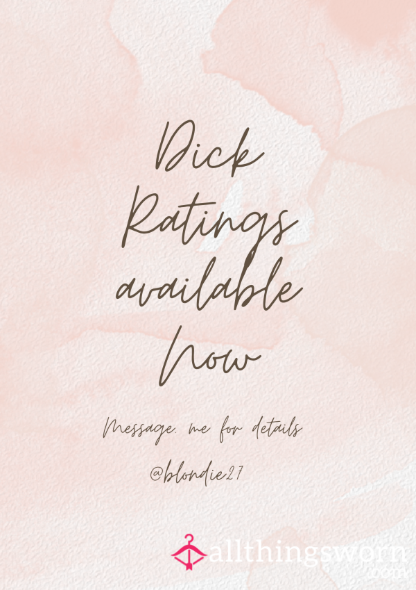 D*ck Ratings 💁🏼‍♀️✨