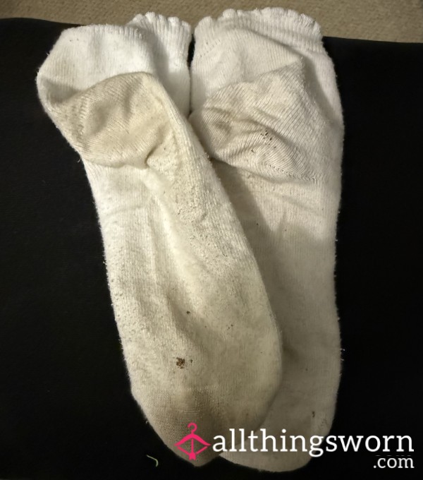 Dirt Worn White Socks