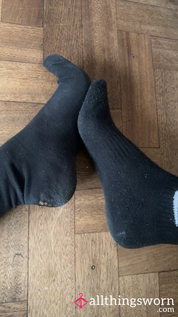 Dirty 2/3 Days Worn Black Socks