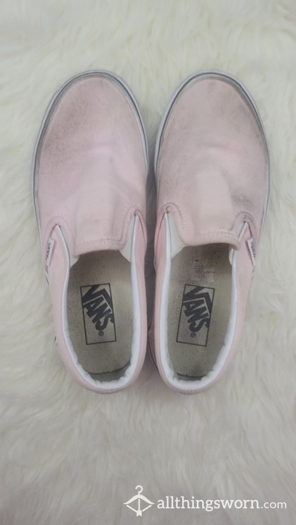 Dirty Baby Pink Van's Size 7