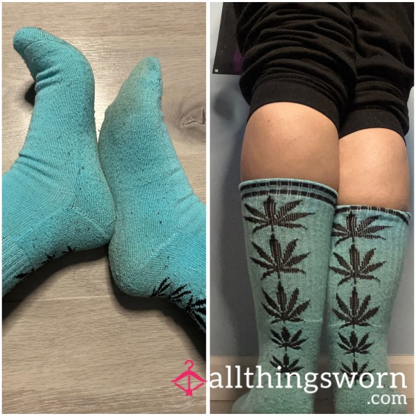 Dirty Blue Stoner Socks