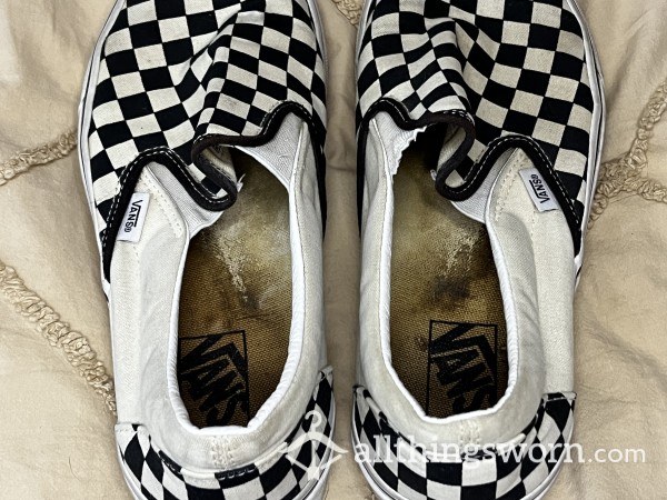 Worn Checkered Vans 10.5US Women’s