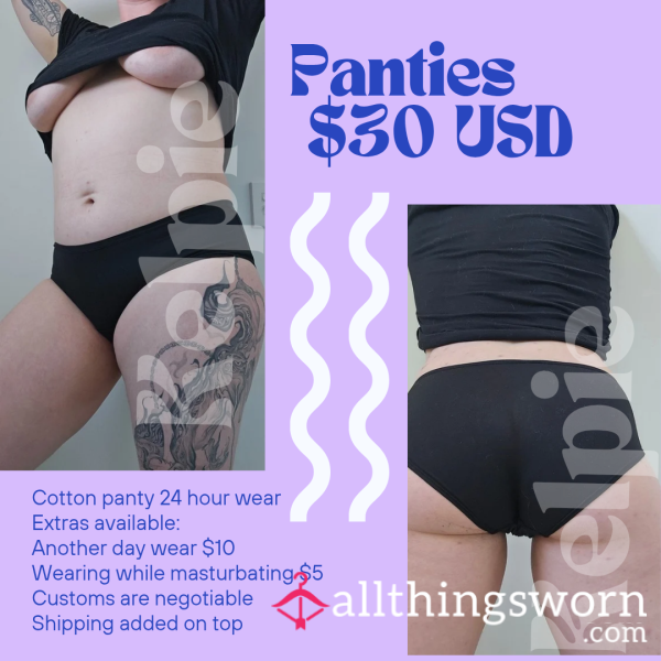 Dirty Cotton Pantys 24 Hr Wear