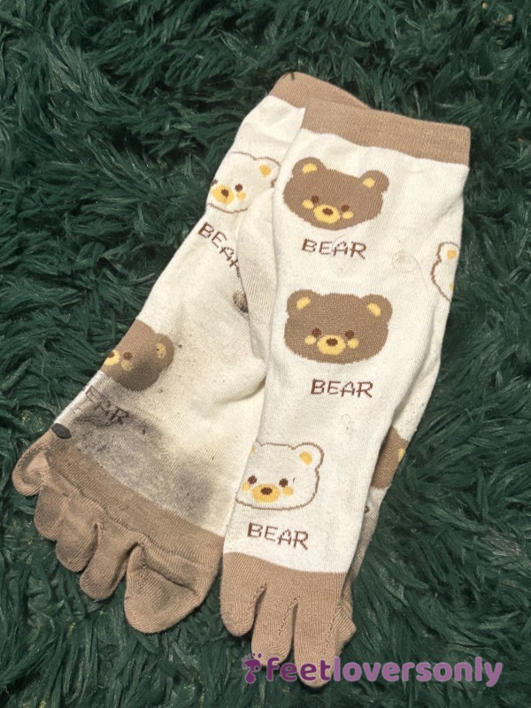 Dirty Cute Bear Toes Socks