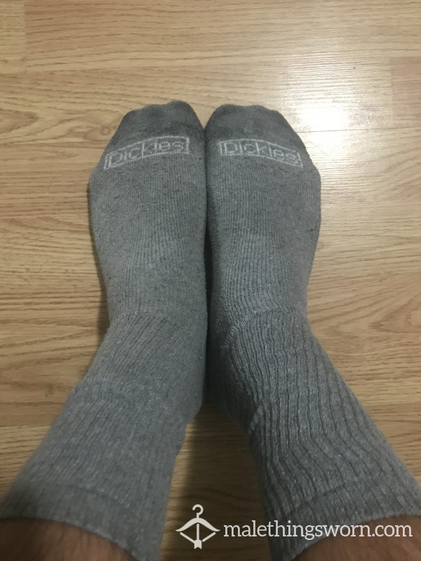 Dirty Light Grey D*ckies Socks