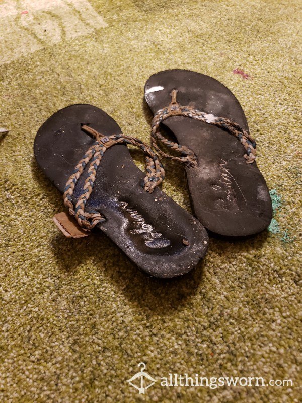 Dirty Old Flip Flops