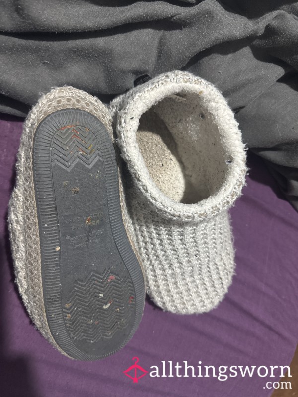 Dirty Smelly Well Worn Ankle Slippers