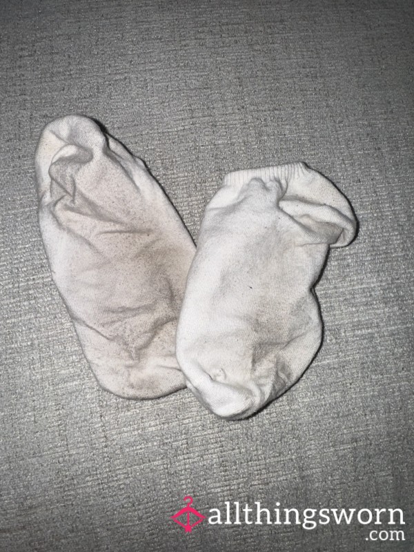 Dirty, Stinky White Ankle Socks