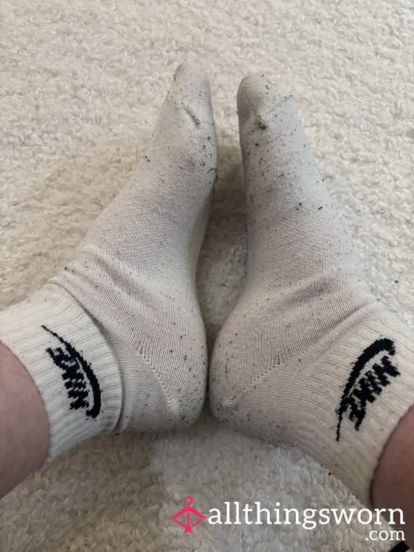 Dirty Sweaty Discoloured Gym Socks