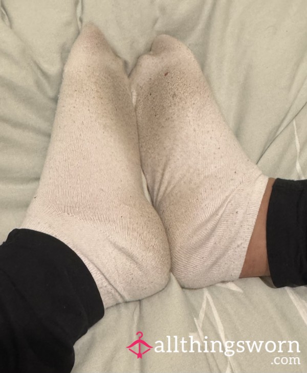 Dirty, Sweaty White Trainer Socks