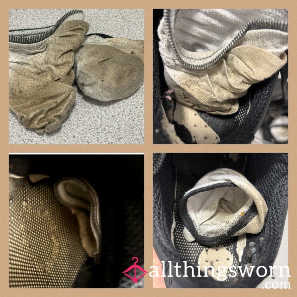 Dirty Sweaty Worn Trainer Socks