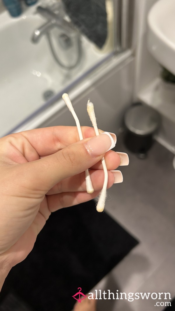 Dirty, Used Cotton Buds By Blonde Teen