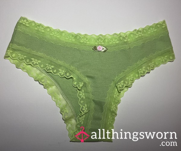 Dirty Used Green Lace Panties