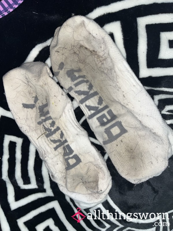 Dirty Used Stinky White Socks