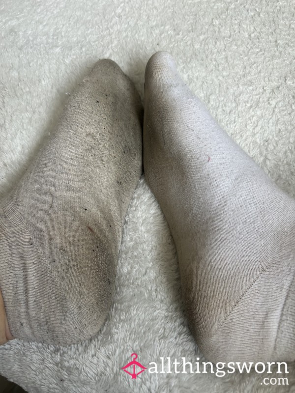 Dirty Well Worn Odd Trainer Socks