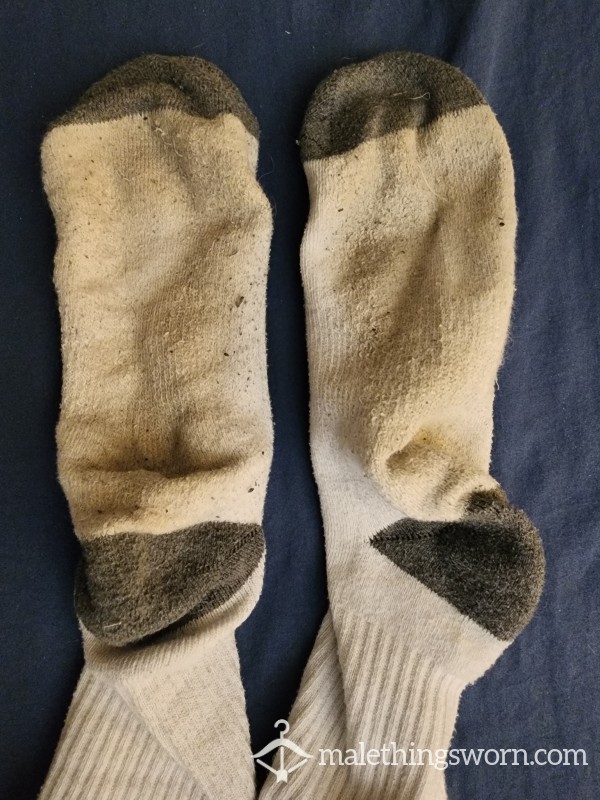 Dirty White Gym Socks