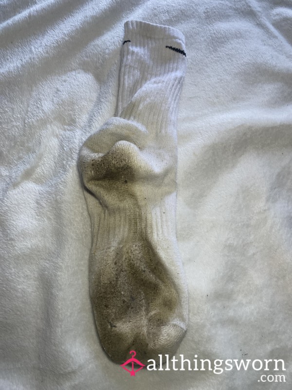 Dirty White Nike Sock Men’s Worn For 2 Days