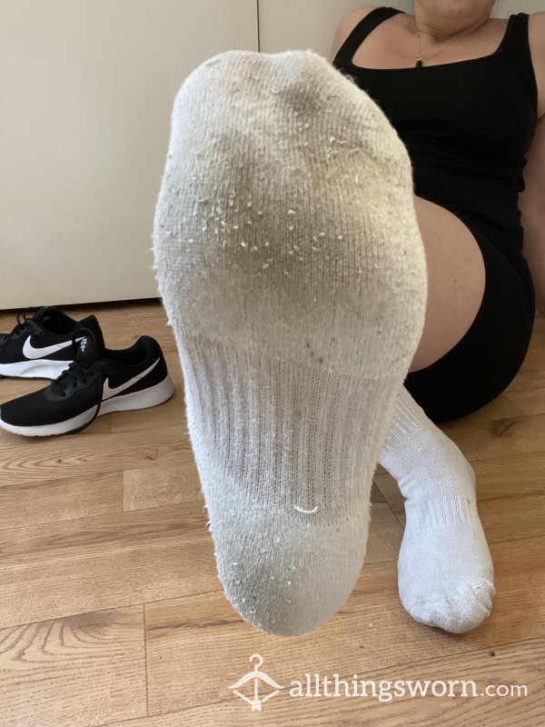 Dirty White Nike Socks