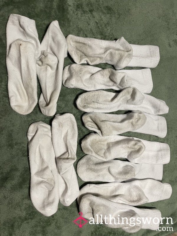 Dirty White Socks 6 Pairs