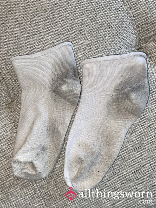 Dirty White Socks With 48hrs Of Wear