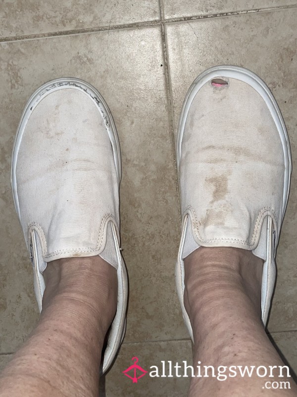 Dirty, White Vans, Stinky Smelly Worn In