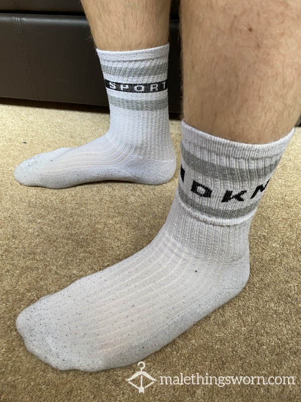 ⭐️Dirty White Worn Sweaty DKNY Sport Socks⭐️