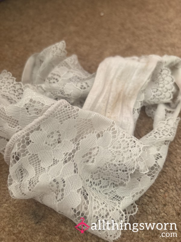 Dirty Worn Lace Panties