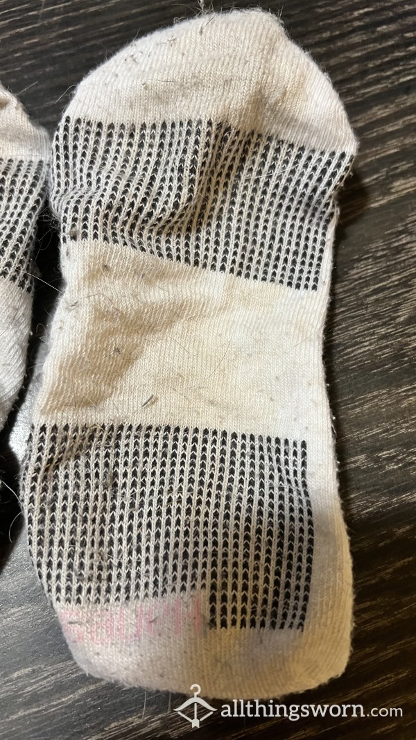 Dirty Worn White Socks From Playing Softball