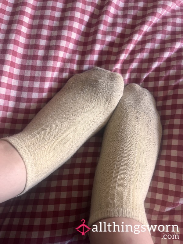 Dirty Yellow Socks - Really Well Worn