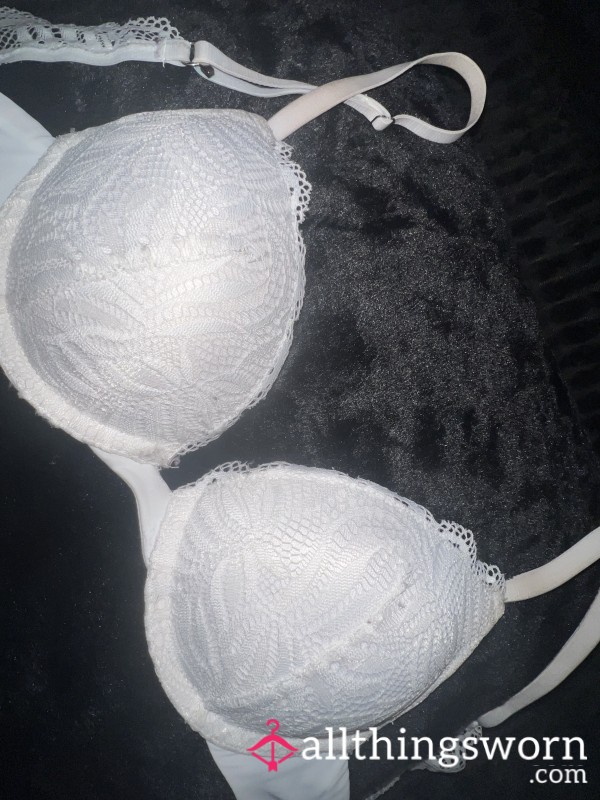 Discoloured White Bra