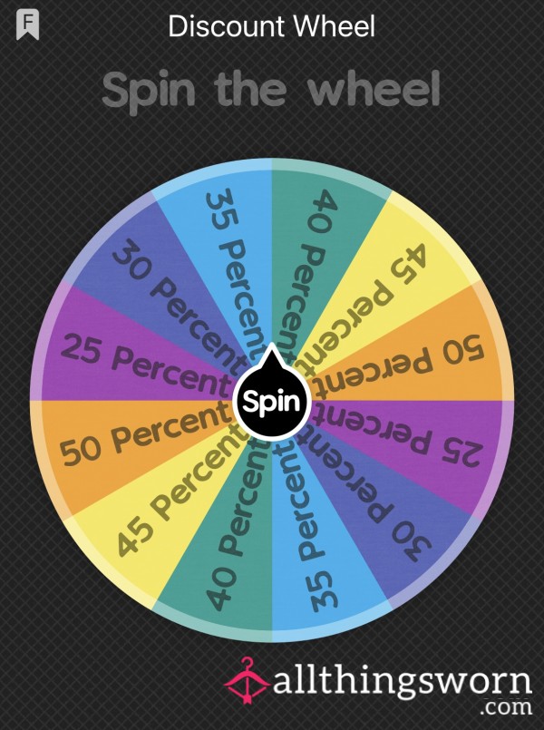 Discount Spin The Wheel - For Shippable Items