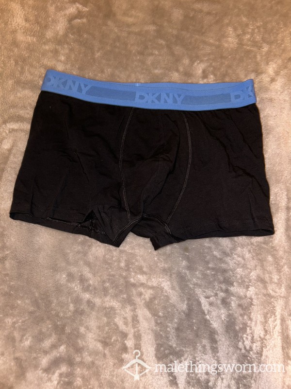 DKNY BLACK BOXERS LIGHT BLUE BAND