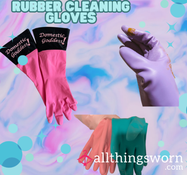 Used Rubber/Latex GLOVES! Worn By Your Domestic Goddess🫧💦